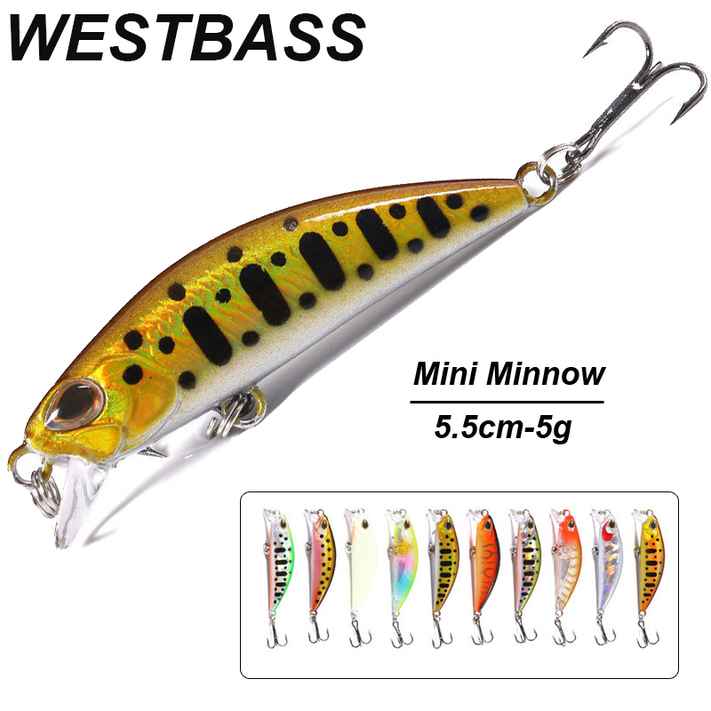 Fishing Lure Jerkbait - WESTBASS 1PX 마이크로 미노우 루어 55mm-5g