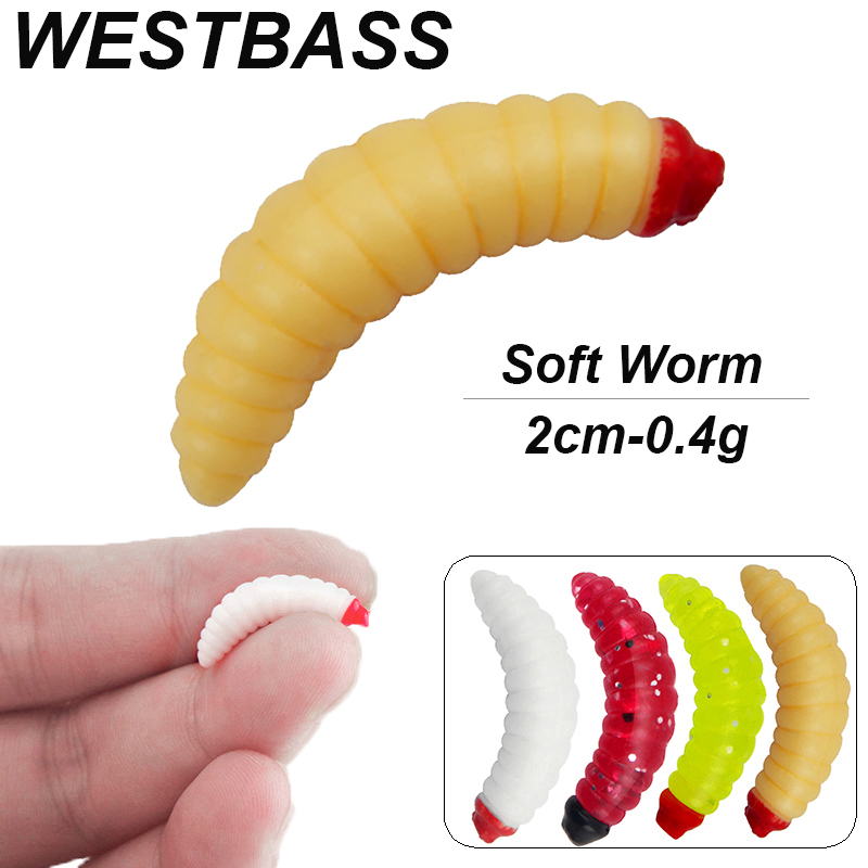 Fishing Lure Soft Plastic - WESTBASS 20/50PCS 소프트 유충 Swimbait 2cm