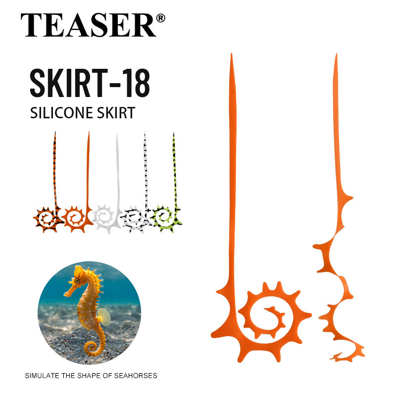 Fishing Lure Jig - 티저 5개입 SKIRT-18 145mm 실리콘 고무