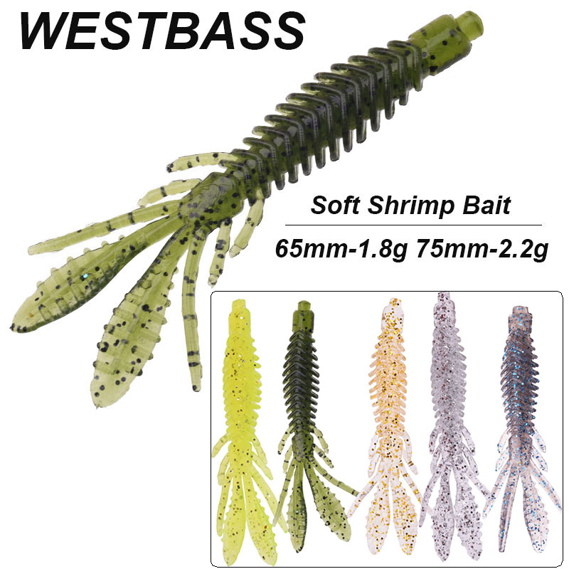 Fishing Lure Soft Plastic - WESTBASS 5PCS 소프트 유충 미끼 1.8g-2.2g