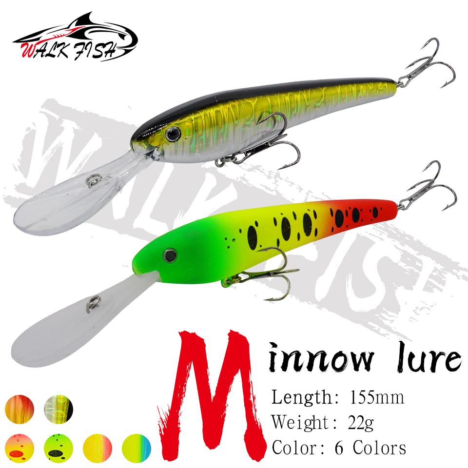 Fishing Lure Crankbait - WALK FISH 미노우 낚시 미끼, 롱