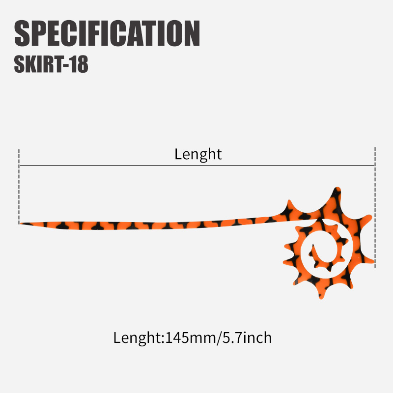 티저 5개입 SKIRT-18 145mm 실리콘 고무 스 - Fishing Lure Jig 리뷰 및 가격
