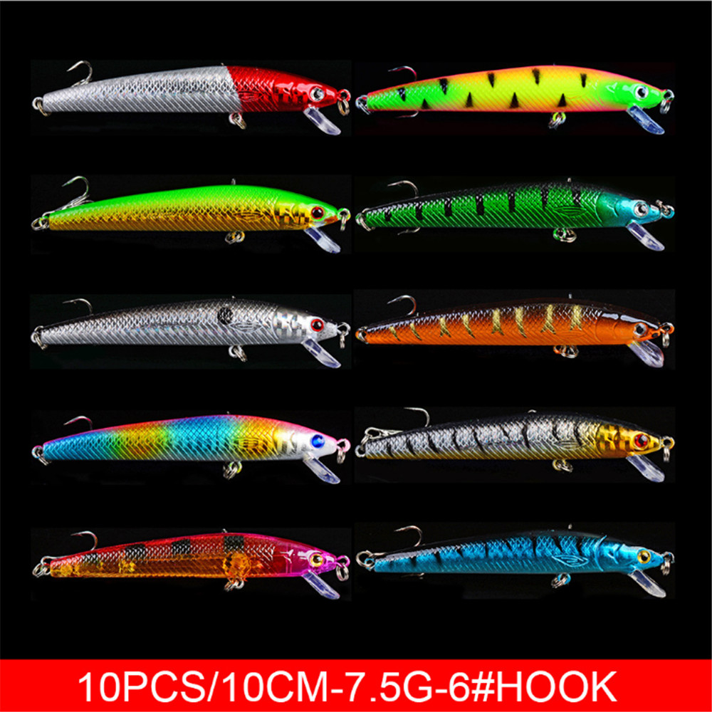 20 개/몫 미노우 낚시 미끼 세트베이스 신선한 바닷물 - Fishing Lure Crankbait 리뷰 및 가격
