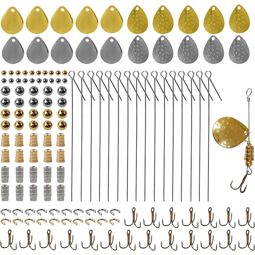140Pcs 낚시 미끼 만들기 키트 낚시 숟가락 장비  - Fishing Lure Blade Bait 리뷰 및 가격