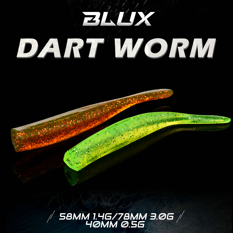 BLUX-신제품 다트 웜 소프트 미끼 58MM 78MM - Fishing Lure Soft Plastic 리뷰 및 가격