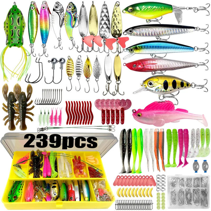 낚시 루어 키트 83/133/193/239/409개 혼 - Fishing Lure Soft Plastic 리뷰 및 가격