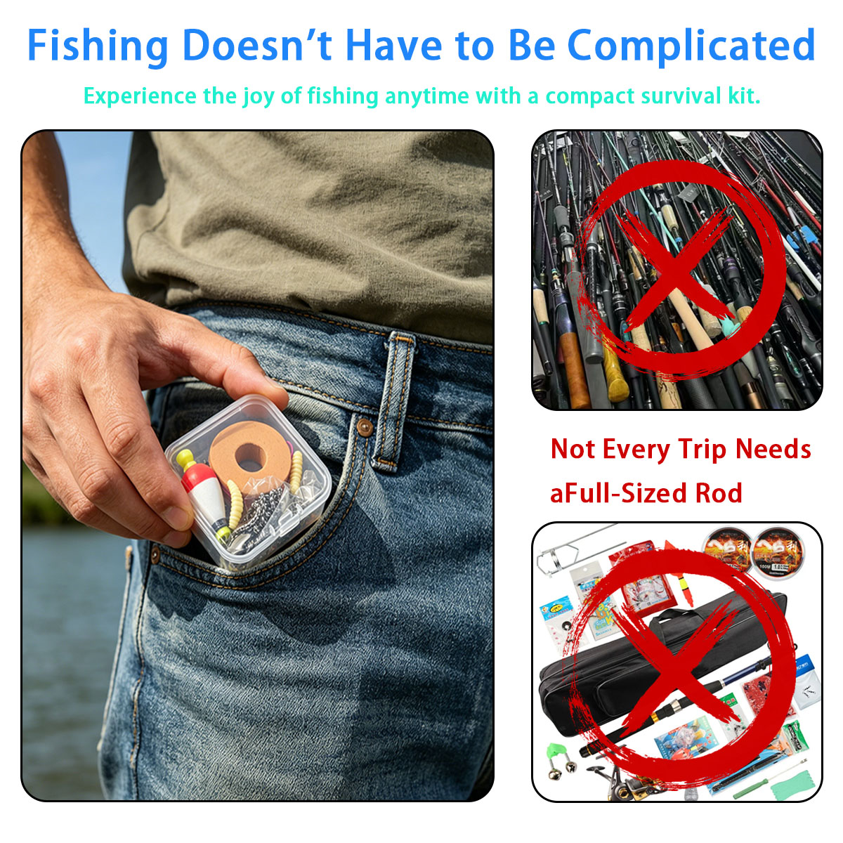 휴대용 비상 낚시 장비 세트, 휴대용 야외 비상 낚시  - Fishing Lure Box 리뷰 및 가격
